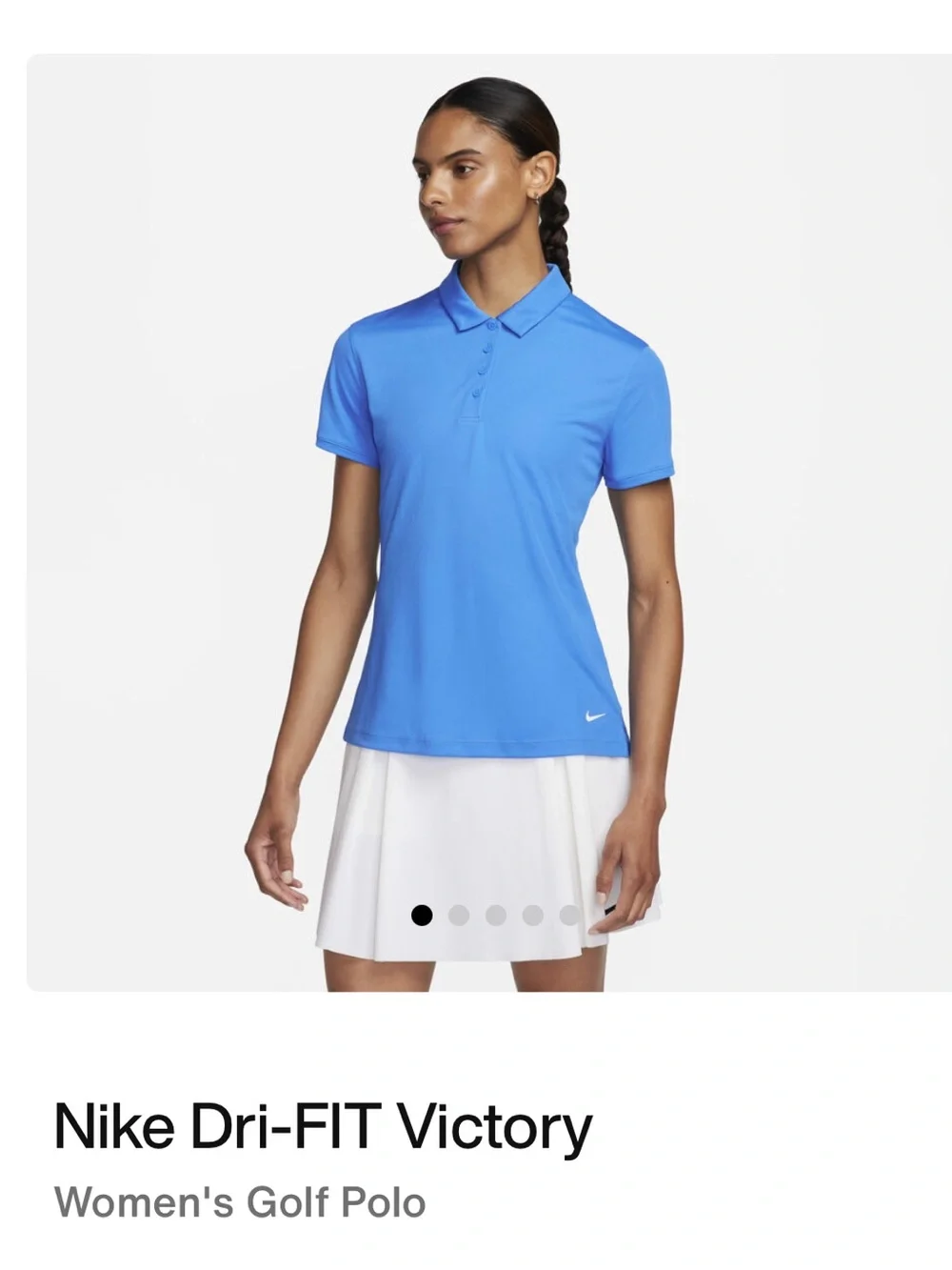 Nike Women's Short Sleeve Polo in Bright Blue